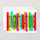 Colorful Gefeliciteerd Briefkaart (Voorkant / Achterkant)