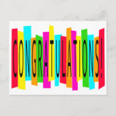 Colorful Gefeliciteerd Briefkaart (Voorkant)