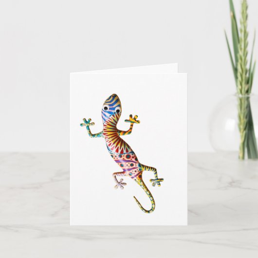 Colorful gekko lizard kaart (Voorkant)