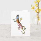 Colorful gekko lizard kaart (Gele Bloem)