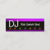 COLORFUL GEM STONES BLACK WHITE PINK MONOGRAM, MINI VISITEKAARTJE (Achterkant)