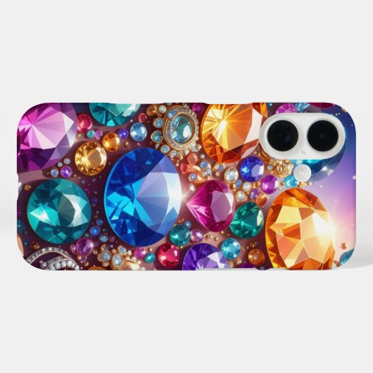 Colorful Gems & Jewels iPhone / iPad case (Achterkant (horizontaal))