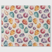 Colorful Gemstone Pattern (1) Cadeaupapier (Vlak)