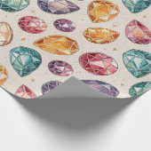Colorful Gemstone Pattern (1) Cadeaupapier (Hoek)