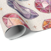 Colorful Gemstone Pattern (1) Cadeaupapier (Rol Hoek)