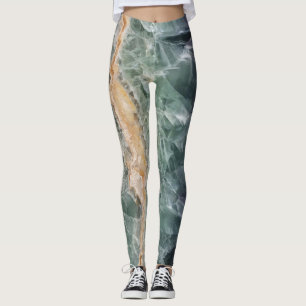 Colorful Gemstone Striped Fluorite Photo Gem Leggings