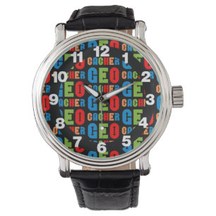 Colorful Geocacher Arrows Horloge