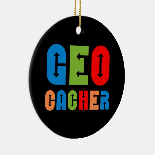 Colorful Geocacher Arrows Keramisch Ornament (Rechts)
