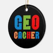 Colorful Geocacher Arrows Keramisch Ornament (Links)
