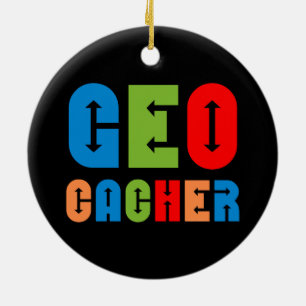 Colorful Geocacher Arrows Keramisch Ornament