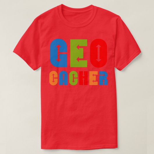 Colorful Geocacher Arrows T-shirt (Design voorkant)
