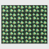 Colorful Geometric 1980s 80s Birthday Party Cadeaupapier (Vlak)