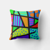 Colorful Geometric 80s Memphis Design Kussen (Achterkant)