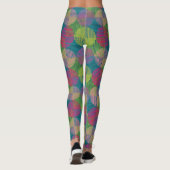 Colorful Geometric Abstract Circles On Green Leggings (Achterkant)