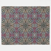 Colorful Geometric Abstract Fleece Deken (Voorkant (Horizontaal))