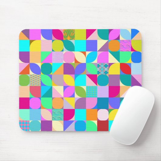 Colorful Geometric Abstract Fun Graphic Muismat (Met muis)