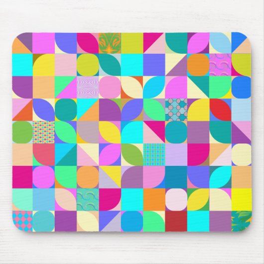 Colorful Geometric Abstract Fun Graphic Muismat (Voorkant)