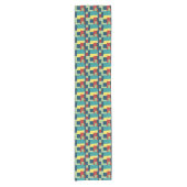 Colorful Geometric Abstract Patroon Korte Tafelloper (Voorkant)