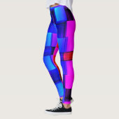 Colorful Geometric Abstract Patroon Leggings (Links)