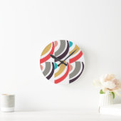 Colorful Geometric Abstract Patroon Ronde Klok (Huis)