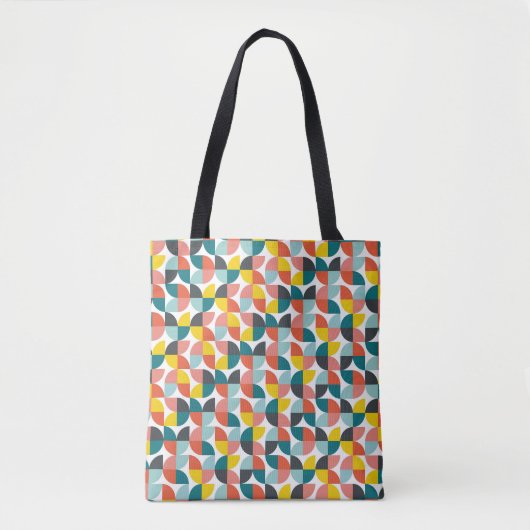 Colorful Geometric Abstract Patroon Tote Bag (Voorkant)