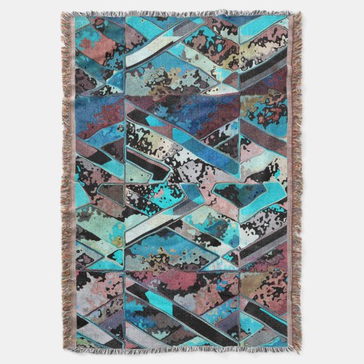 Colorful Geometric Abstract Pattern Deken (Voorkant Verticaal)