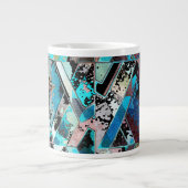 Colorful Geometric Abstract Pattern Grote Koffiekop (Voorkant)