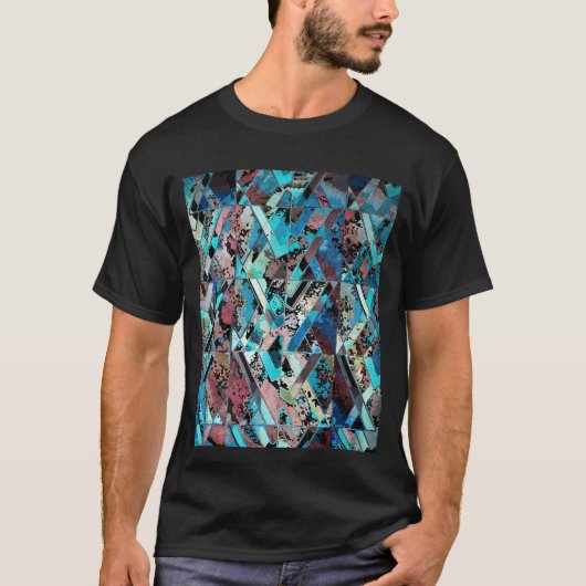 Colorful Geometric Abstract Pattern T-shirt (Voorkant)