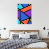 Colorful Geometric Abstracte Art Canvas Afdruk (Insitu (Slaapkamer))