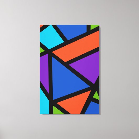 Colorful Geometric Abstracte Art Canvas Afdruk (Voorkant)