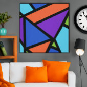 Colorful Geometric Abstracte Art Canvas Afdruk