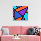 Colorful Geometric Abstracte Art Canvas Afdruk (Insitu (Woonkamer))