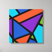 Colorful Geometric Abstracte Art Canvas Afdruk (Voorkant)