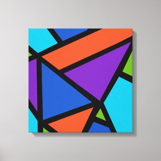 Colorful Geometric Abstracte Art Canvas Afdruk (Voorkant)