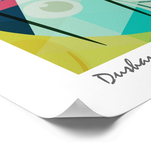 Colorful Geometric Abstracte Digital Art Poster (Hoek)