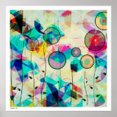 Colorful Geometric Abstracte Digital Art Poster (Voorkant)