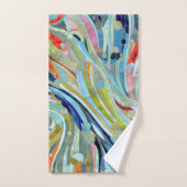Colorful Geometric Abstracte Mosaic Art Bad Handdoek (Handdoek)