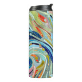 Colorful Geometric Abstracte Mosaic Art Thermosbeker (Gedraaid links)