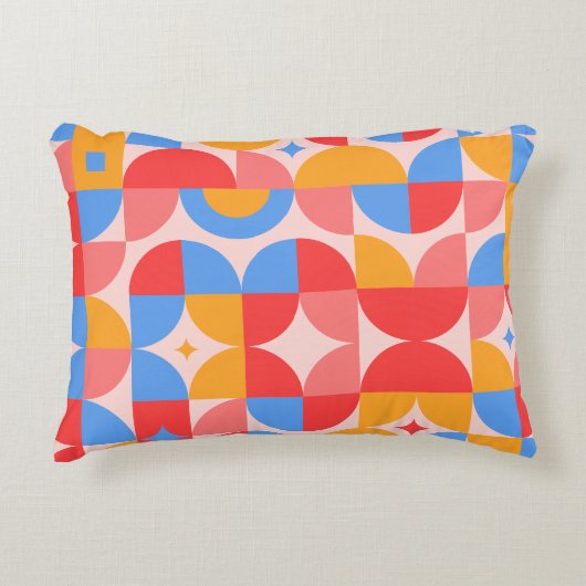 Colorful Geometric Accent Kussen (Voorkant)