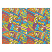 Colorful Geometric African Tribal Pattern Tafelkleed (Voorkant (Horizontaal))