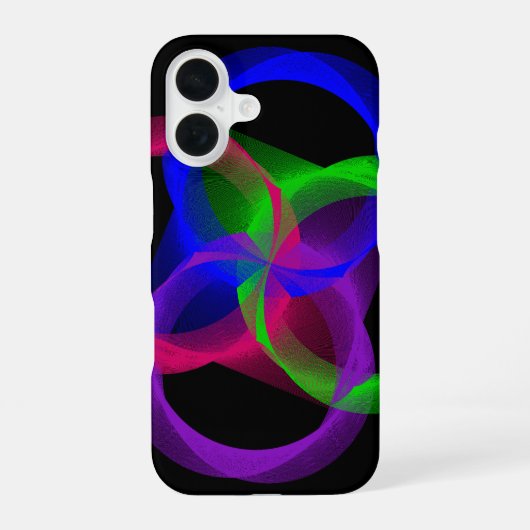 Colorful Geometric Blend iPhone 16 Case Hoesje (Achterkant)