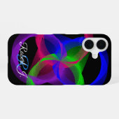 Colorful Geometric Blend iPhone 16 Case Hoesje (Achterkant horizontaal)