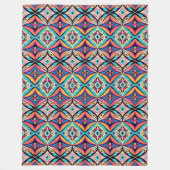 Colorful Geometric Bohemian  Fleece Deken (Voorkant)