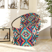 Colorful Geometric Bohemian  Fleece Deken