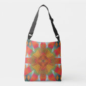 Colorful Geometric Boho Crossbody Tote Bag – Moder (Voorkant)