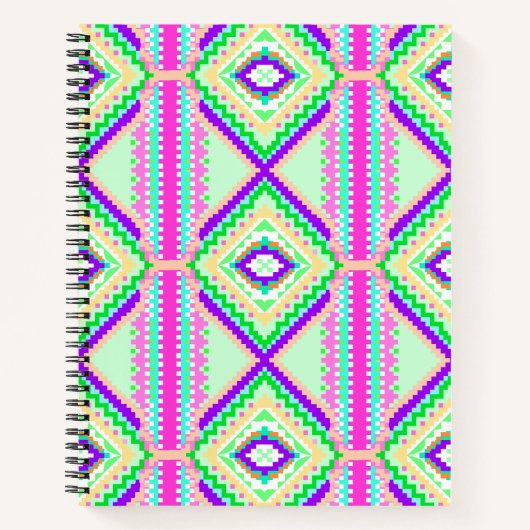 Colorful Geometric Boho Pattern Notitieboek (Voorkant)