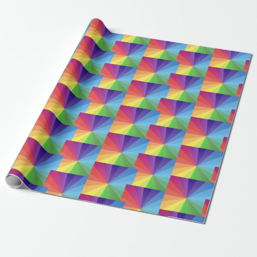 Colorful Geometric Cadeaupapier (Uitgerold)
