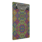 Colorful geometric clipboard with vibrant diamond  mini klembord (Schuin)