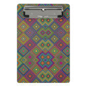 Colorful geometric clipboard with vibrant diamond  mini klembord (Voorkant)