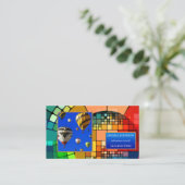 Colorful Geometric Custom Photo Visitekaartje (Staand voorkant)